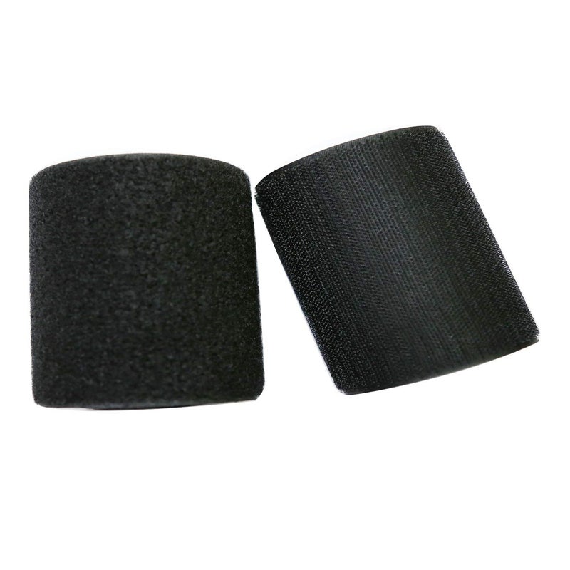 Vkey 4" Width 5 Yards Length Sew on Hook and Loop Style Nylon Strips Fabric Non-Adhesive Back Black Classroom diy(10cm x5M) - Image 2